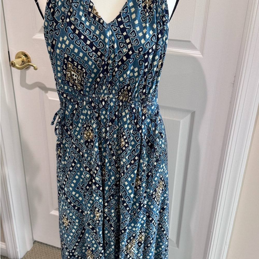 Lucky Brand Blue Patterned Women's Halter Style Dress Size S
